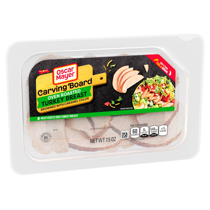 Oscar Mayer Carving Board Sliced Deli Meat, for Sandwiches and Easy Lunches, Oven Roasted Turkey, 12g Protein, 7.5 oz — photo 2