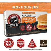 Kodiak Protein-Packed Frozen Breakfast Sandwiches, Bacon and Colby Jack, 2 Count, 9.24 oz — photo 2