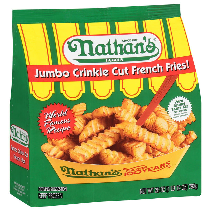 Nathan's Famous Jumbo Crinkle Cut French Fries, Frozen 28 oz Bag — photo 2