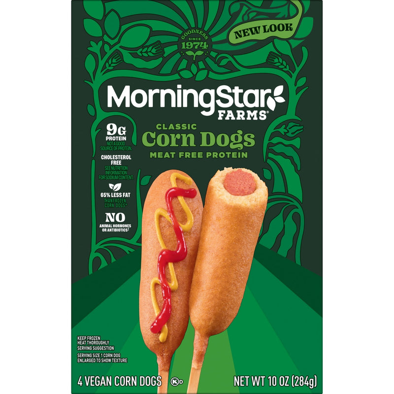 MorningStar Farms Classic Plant Based Corn Dogs, Vegan Snacks, 10 oz, 4 Count Box — photo 2