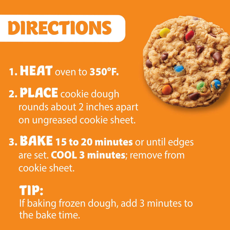 Pillsbury Ready to Bake Monster Refrigerated Cookie Dough, 12 Big Cookies, 16 oz — photo 2