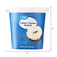 Great Value Original Cream Cheese Spread Tub, 16 oz — photo 2