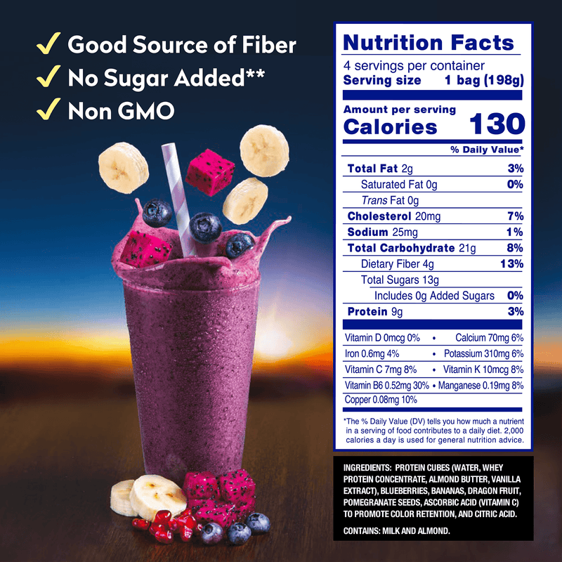 Dole Boosted Blends Frozen Blueberry and Banana Protein Smoothie Blend, 32 oz — photo 3
