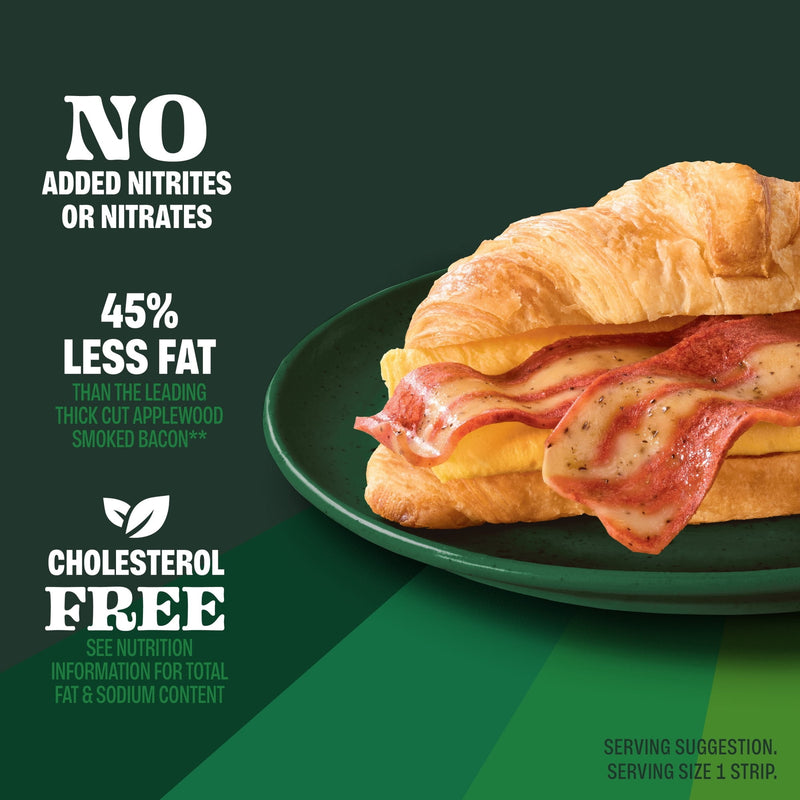 MorningStar Farms Applewood Black Pepper Meat Free Thick Cut Bacon Strips, Vegetarian, 5.25 oz Box — photo 3