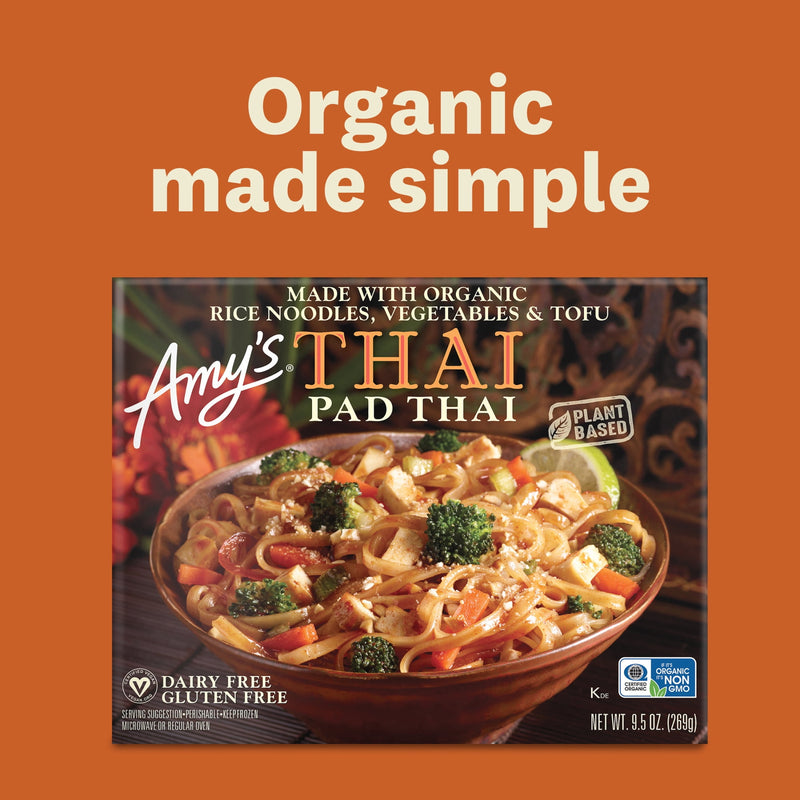 Amy's Frozen Meals, Pad Thai, Gluten Free Microwave Meals, 9.5 oz — photo 2