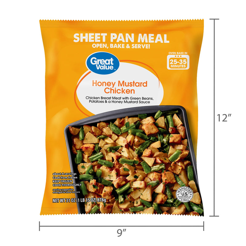 Great Value Honey Mustard Chicken Sheet Pan Meal, 31 oz (Frozen) — photo 2