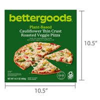 bettergoods Plant-Based Cauliflower Thin Crust Roasted Veggie Pizza, 14.11 oz (Frozen) — photo 2