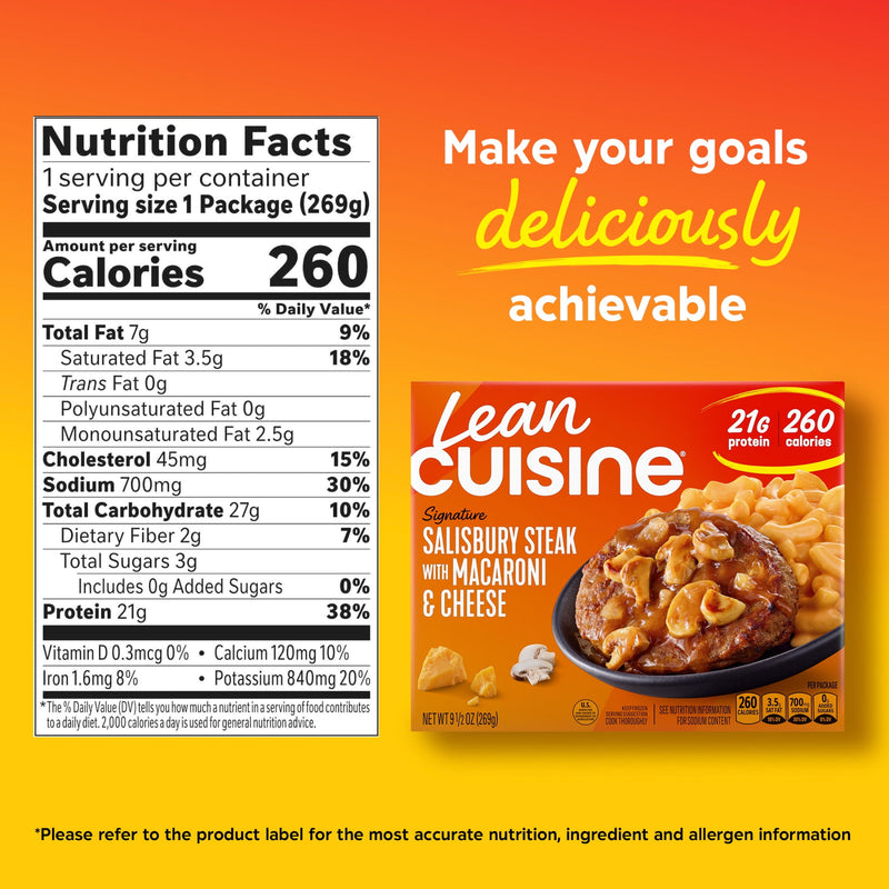 Lean Cuisine Salisbury Steak & Macaroni and Cheese, Frozen Meal, 9.5 oz — photo 2