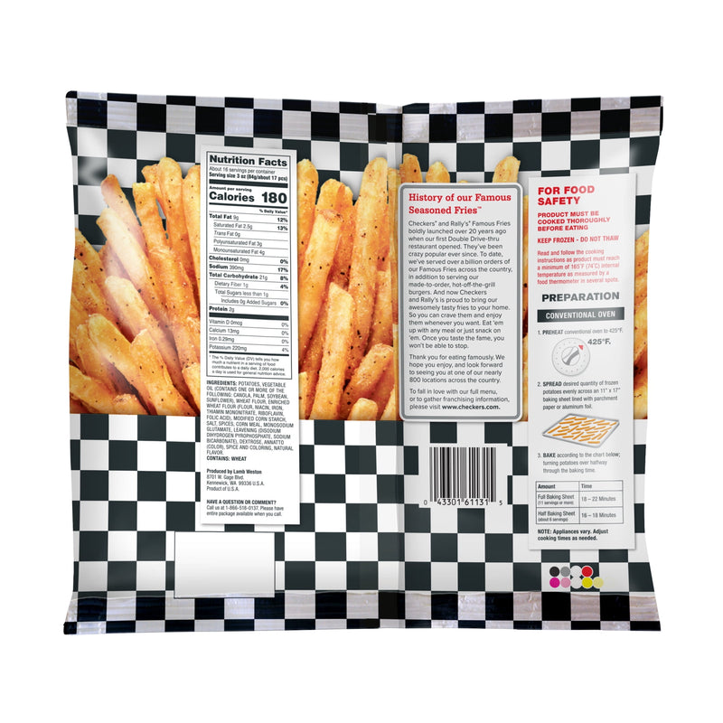 Checkers & Rally's Famous Seasoned Fries, Frozen 48 oz Bag — photo 2