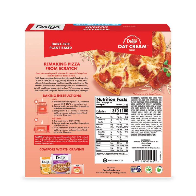 Daiya Dairy Free Gluten Free Meatless Pepperoni Pizza, Vegan, 16.7 oz (Frozen) — photo 2