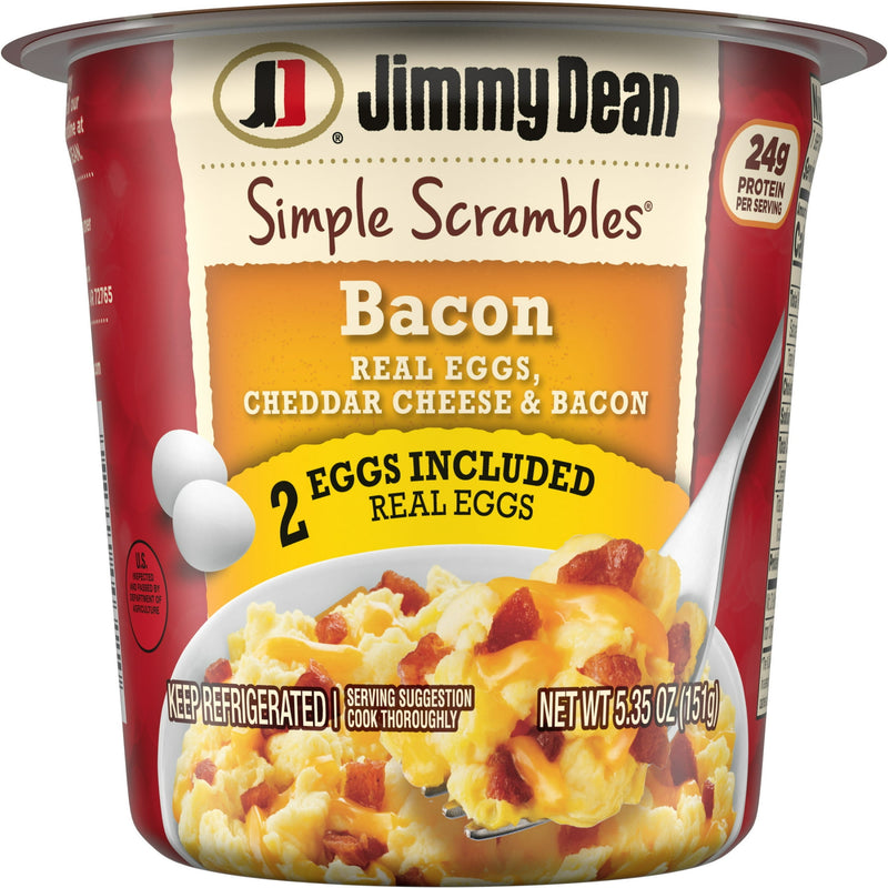 Jimmy Dean Refrigerated Simple Scrambles Cup, Cheddar Cheese and Bacon, 5.35 oz — photo 3