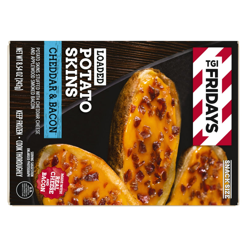 TGI Fridays Loaded Cheddar & Bacon Potato Skins Frozen Snacks, for Restaurant-Style Snacking and Hosting, 8.5 oz — photo 3