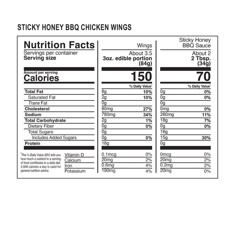 Kinder's Sticky Honey BBQ Frozen Chicken Wings, 19 oz Bag — photo 3