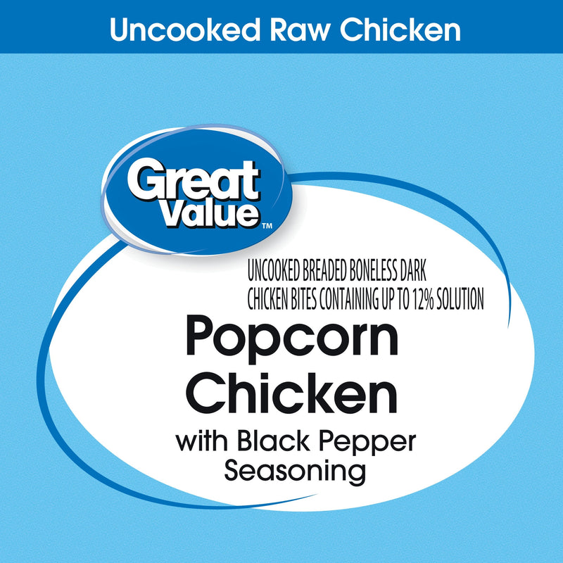 Great Value Black Pepper Popcorn, Ready to Cook Popcorn Chicken, 11g Protein, 3 lb (Frozen) — photo 3