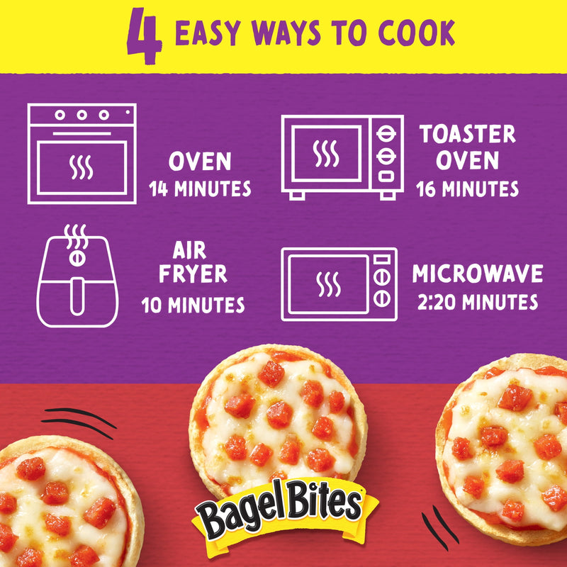 Bagel Bites Mini Pizza Bagel Frozen Snacks, 1 Box, for After-School and Late Night Snacking, Cheese and Pepperoni, No High-Fructose Corn Syrup and No Artificial Flavors, 18 Count — photo 3