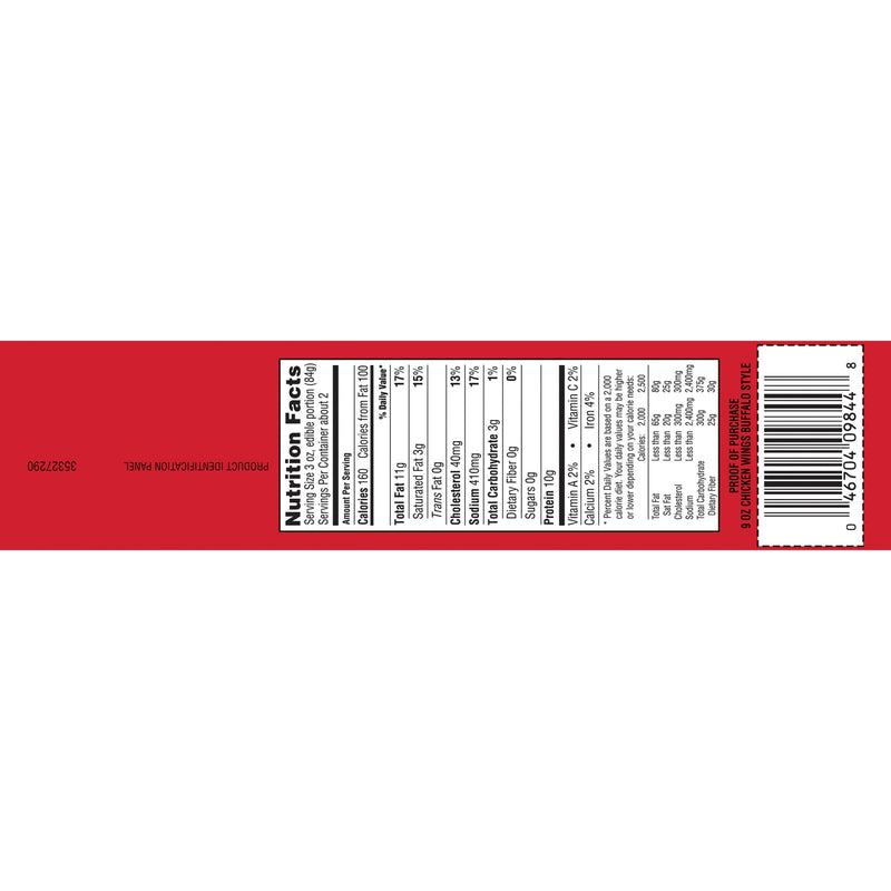 TGI Fridays Buffalo Style Chicken Wings Frozen Appetizers, for Restaurant-Style Snacking and Hosting, Buffalo Style, 9 oz — photo 3