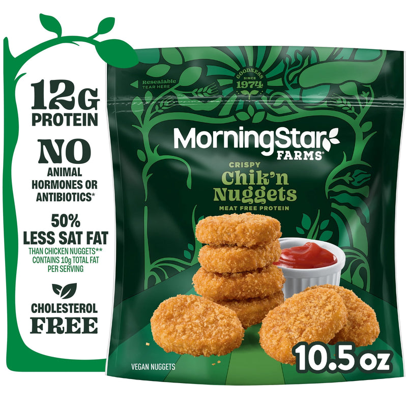 MorningStar Farms Original Plant Based Crispy Chik'n Nuggets, Vegan Chicken, 10.5 oz Bag — photo 3