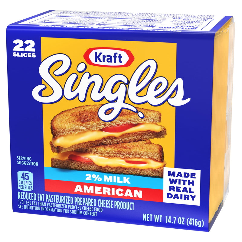 Kraft Singles 2% Pasteurized Prepared Cheese Product American Slices, 22 Count Pack — photo 3