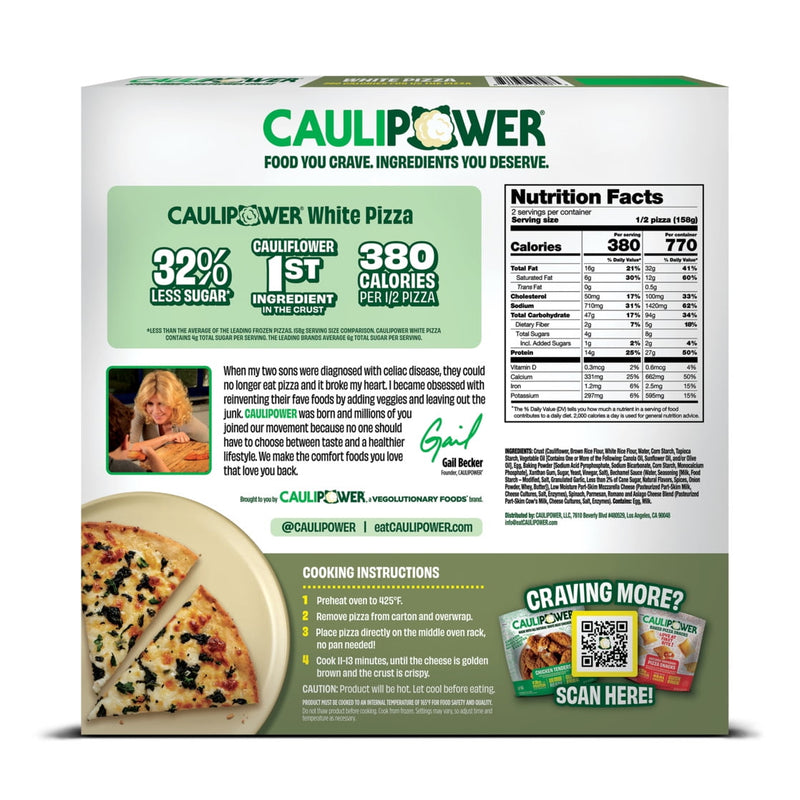 CAULIPOWER White Stone-Fired Cauliflower Crust Pizza, 11.15 oz, Gluten-Free, Frozen — photo 3