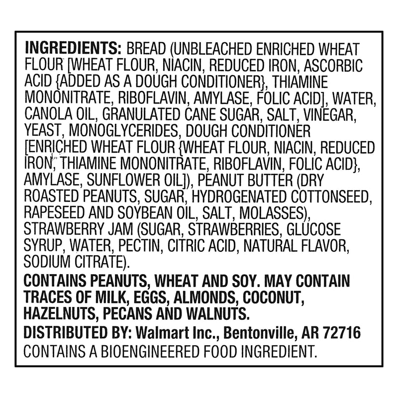 Great Value Peanut Butter & Strawberry Jam No Crust Frozen Sandwiches, 4 Count, 2.2 oz Each — photo 3