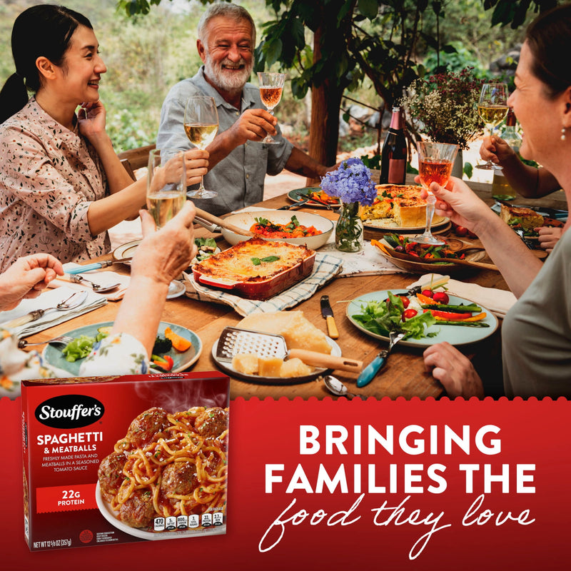 Stouffer's Spaghetti with Meatball, Single Serve, Frozen Entrees for One, Ready to Cook Easy Dinners, Protein Frozen Meals 12.625 oz — photo 3
