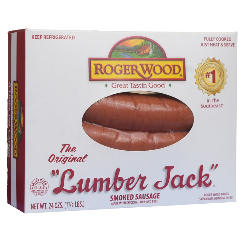 Roger Wood Lumber Jack Smoked Sausage (24 oz, Fully Cooked, Refrigerated) - Chicken, Pork & Beef — photo 3
