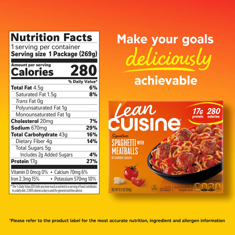 Lean Cuisine Spaghetti with Meatballs, Frozen Meal, 9.5 oz — photo 3