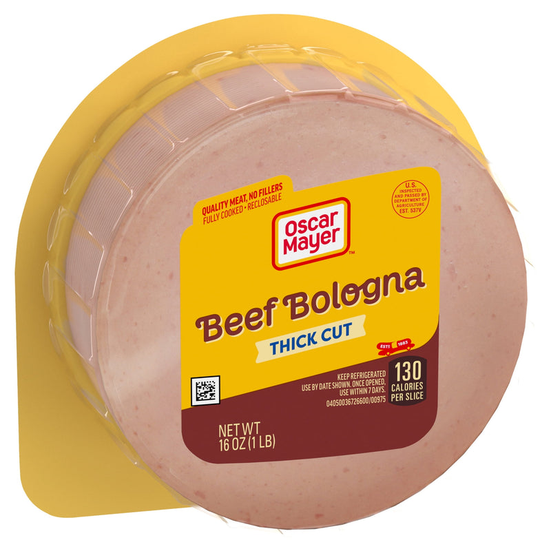 Oscar Mayer Beef Bologna Sliced Deli Meat, for Easy Lunches and Snacking, Thick Cut, Quality Meat, No Fillers, 16 oz — photo 3