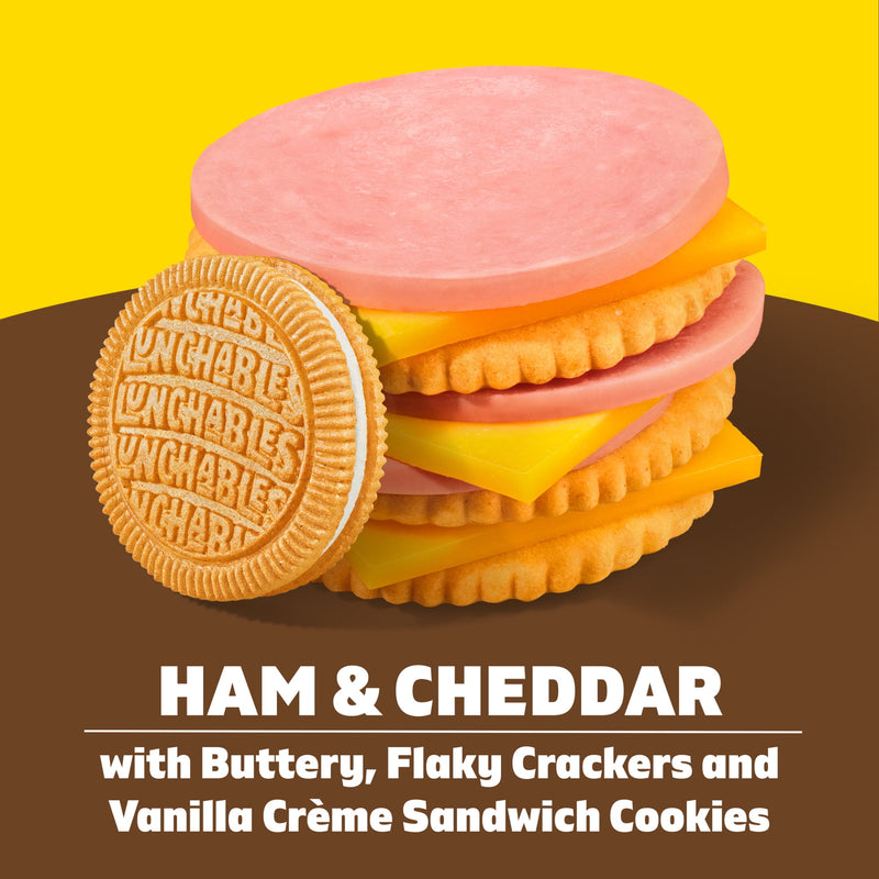 Lunchables Ham & Cheddar with Vanilla Creme Cookies, 3.5 oz Pack — photo 3