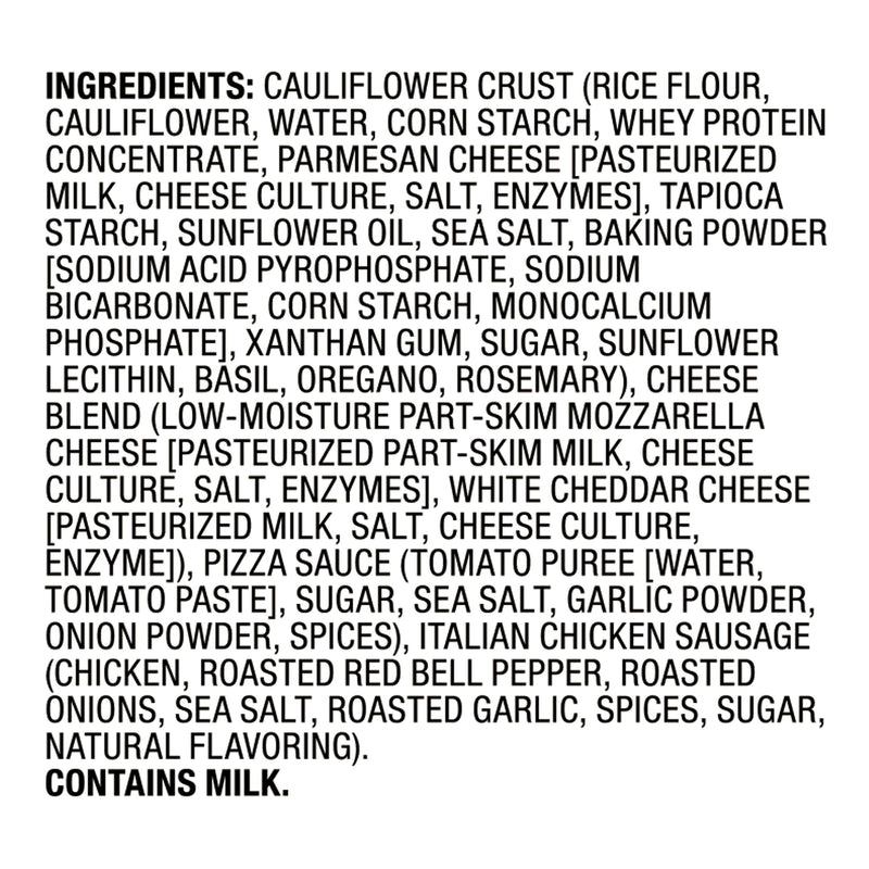 bettergoods Gluten-Free Cauliflower Thin Crust Chicken Sausage Pizza, 13.2 oz (Frozen) — photo 3