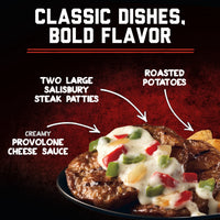 Banquet MEGA Meals Creamy Provolone Salisbury Steak, 21g Protein, Frozen Meal, 13 oz. — photo 3