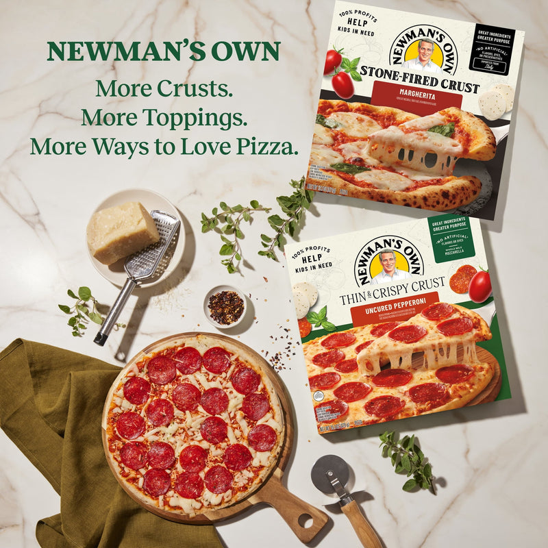 Newman's Own Thin & Crispy Crust Uncured Pepperoni High Protein Frozen Pizza, 15.1 oz — photo 3