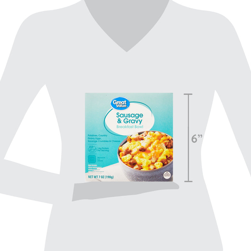 Great Value Frozen Sausage & Gravy Breakfast Bowl, 7 oz — photo 3