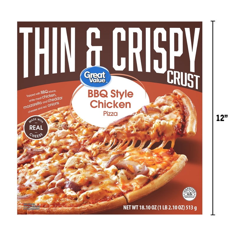 Great Value Thin Crust BBQ Chicken, 18.1 oz (Frozen) — photo 3