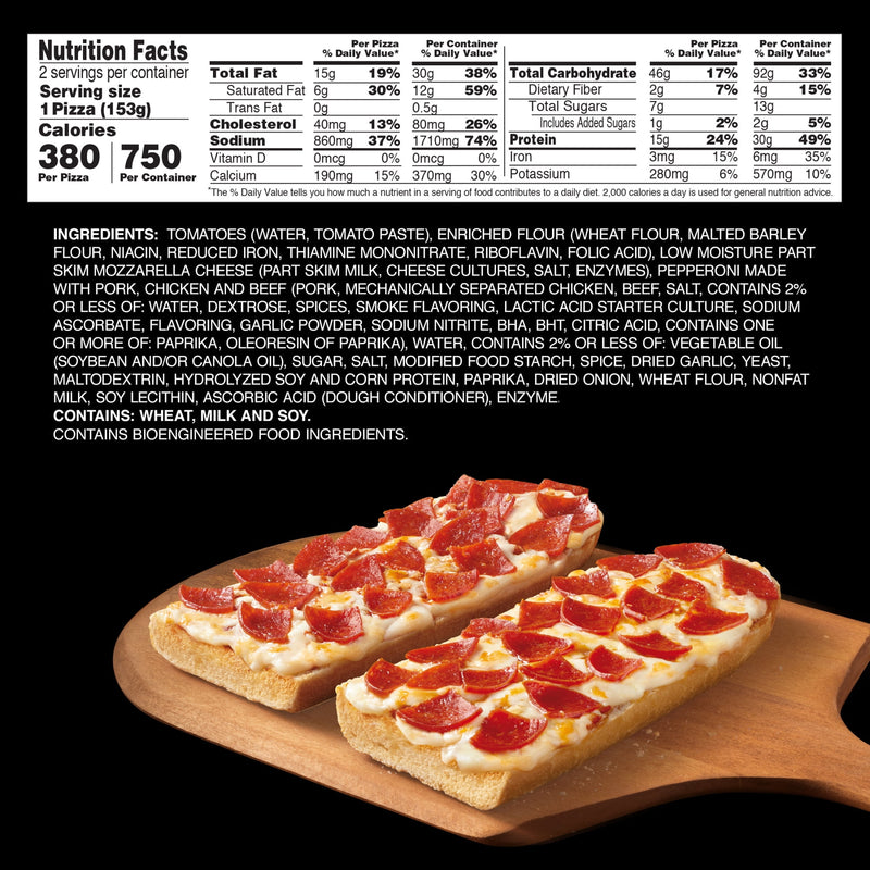 Red Baron Pepperoni French Bread Frozen Personal Pizza, 10.8 oz 2 Pack — photo 3