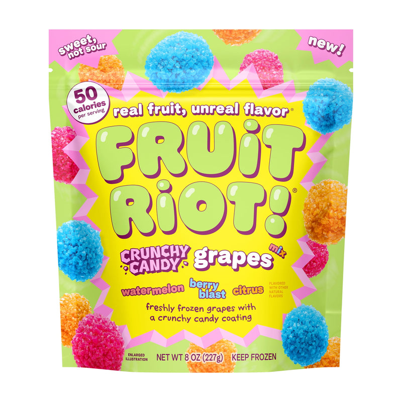 Fruit Riot Crunchy Candy Grapes Mix, Real Frozen Fruit, 8 oz — photo 3