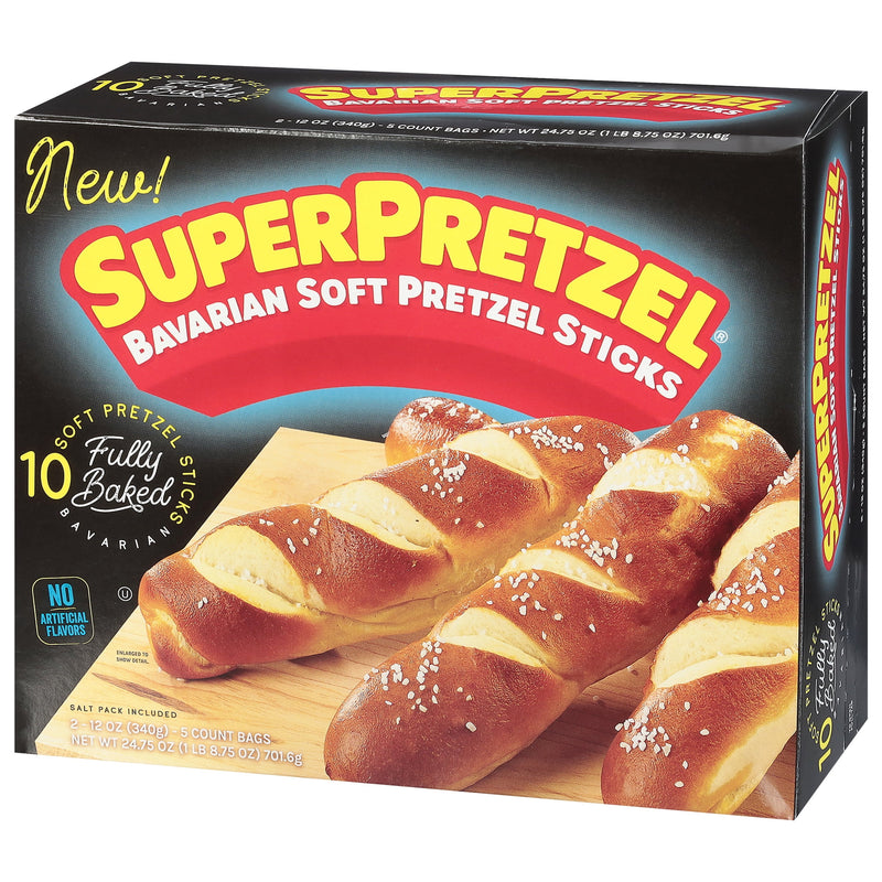 SUPERPRETZEL Bavarian Soft Pretzel Sticks, 24 oz, 10 Count (Frozen) — photo 3