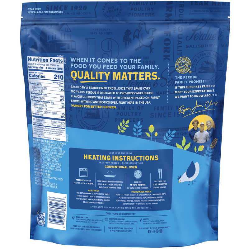 Perdue, No Antibiotics Ever, Frozen Chicken Breast Nuggets, 29 oz. — photo 3
