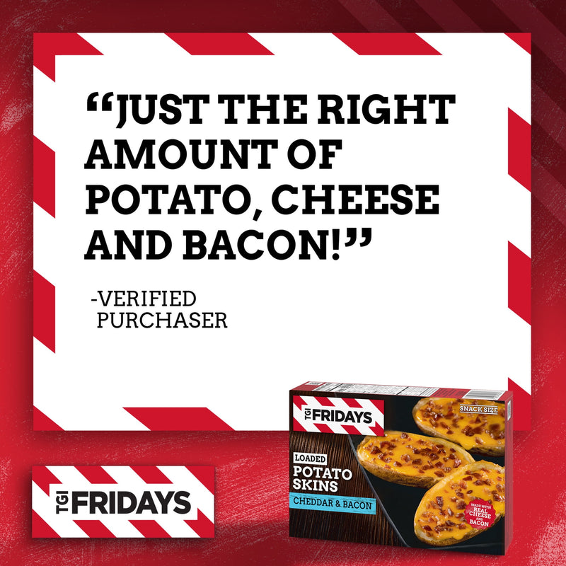 TGI Fridays Loaded Cheddar & Bacon Potato Skins Frozen Snacks, for Restaurant-Style Snacking and Hosting, 8.5 oz — photo 4