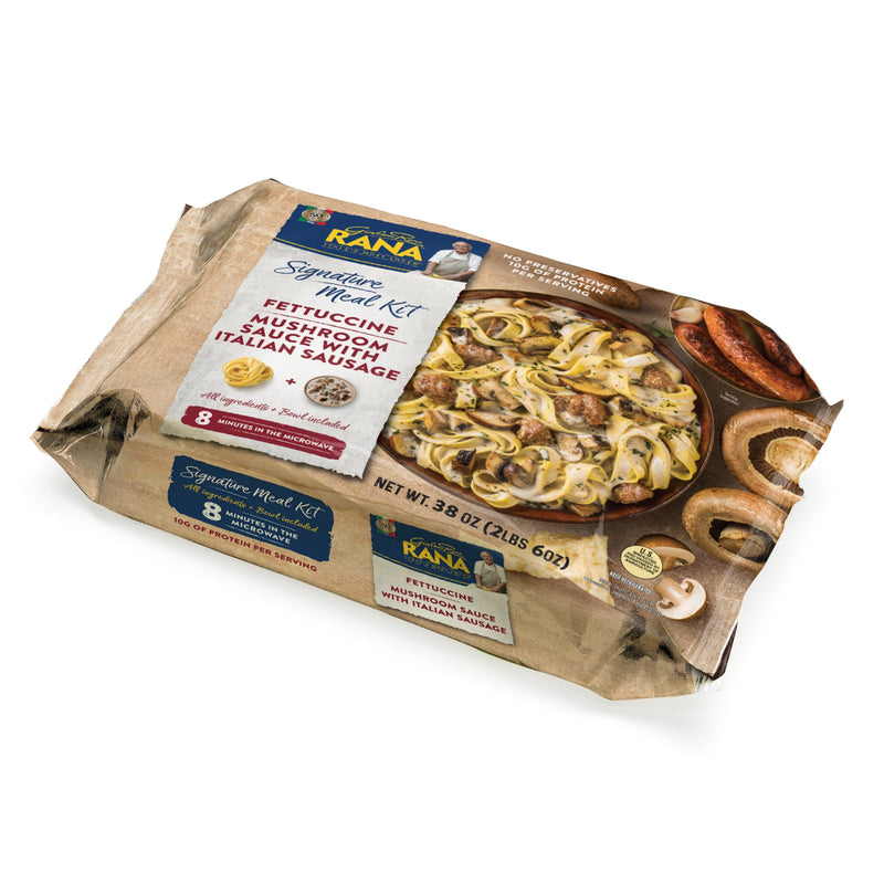 Giovanni Rana Fettuccine Sausage & Mushroom Premium Meal Kit Tray (Family Size, 38oz), Refrigerated — photo 4