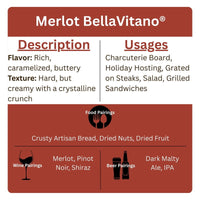 Sartori Merlot BellaVitano Cheese Cubes, Specialty Cheese, Aged Cheese, Fruity, Savory, Wine Soaked Cheese, Refrigerated — photo 4