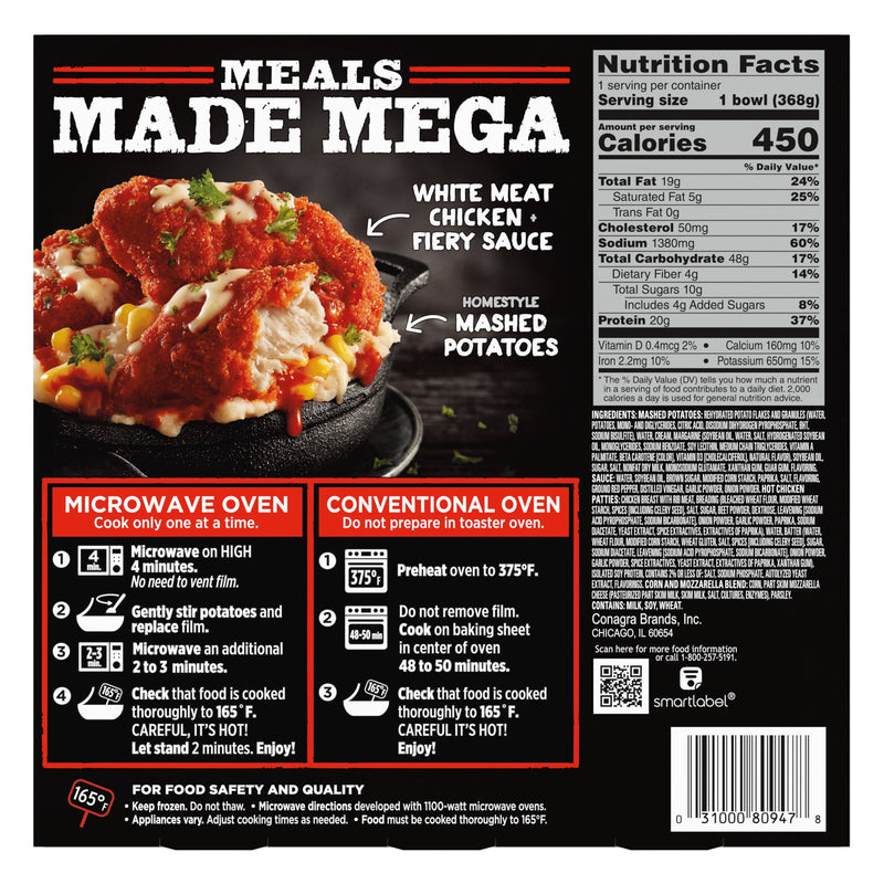 Banquet MEGA Bowls Nashville Hot Fried Chicken, 20g Protein, High Protein Frozen Meal, 13 oz. — photo 4