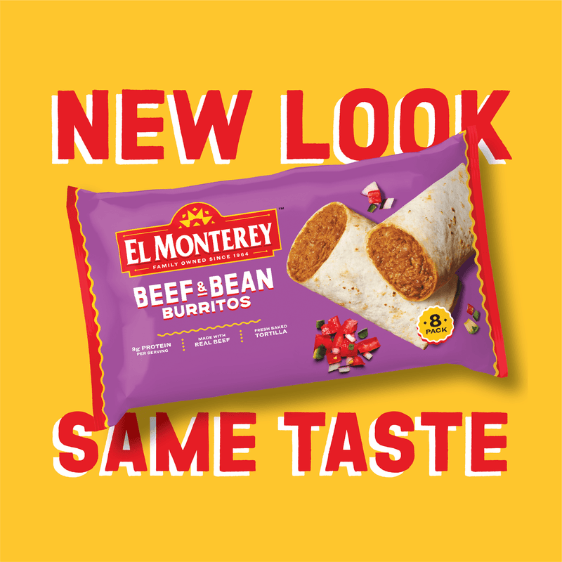 El Monterey Beef & Bean Burritos, 32 oz, 8 Count (Frozen) — photo 4