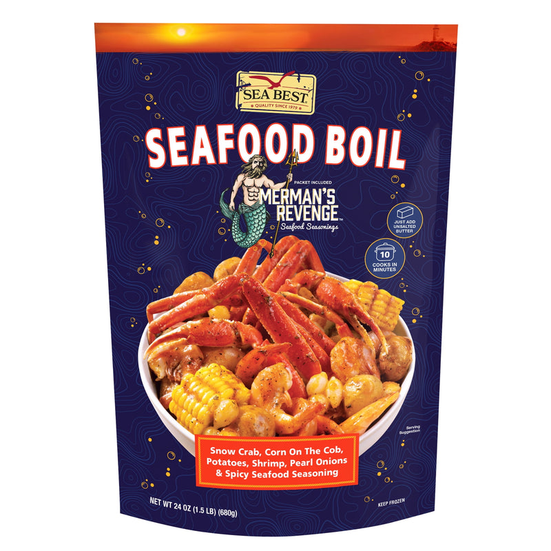 Sea Best Merman’s Revenge Frozen Fresh Seafood Boil, 1.5lb Bag, Snow Crab, Corn on the Cob, Potatoes, Shrimp, Pearl Onions and Spicy Seafood Seasoning — photo 4
