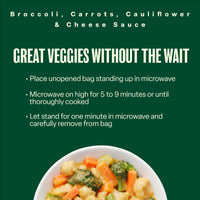 Green Giant Simply Steam Broccoli, Carrots, Cauliflower & Cheese Sauce, 10 oz Bag (Frozen Vegetables) — photo 4