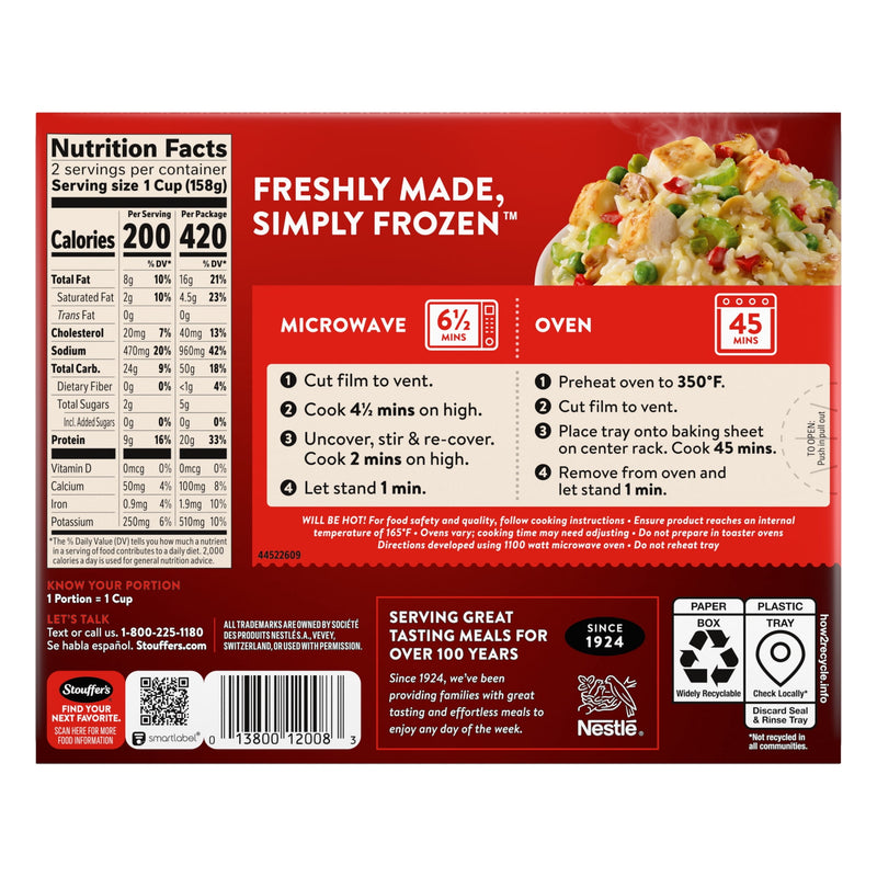 Stouffer's Chicken A La King Frozen Meal, 11.5 oz (Frozen) — photo 4