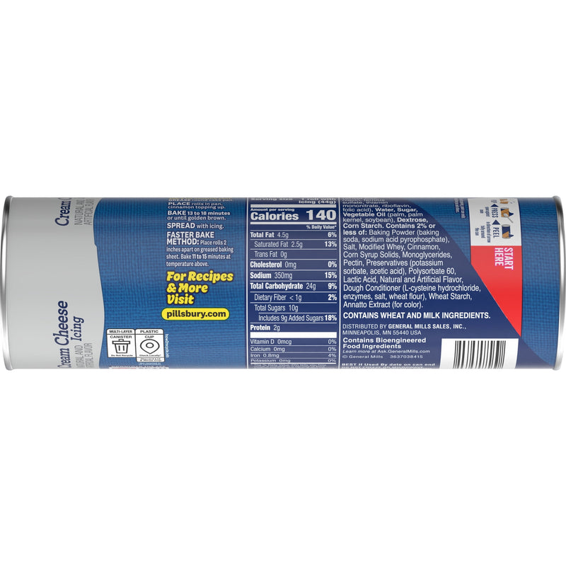 Pillsbury Cinnamon Rolls with Cream Cheese Icing, Refrigerated Canned Pastry Dough, 8 Count., 12.4 oz — photo 4