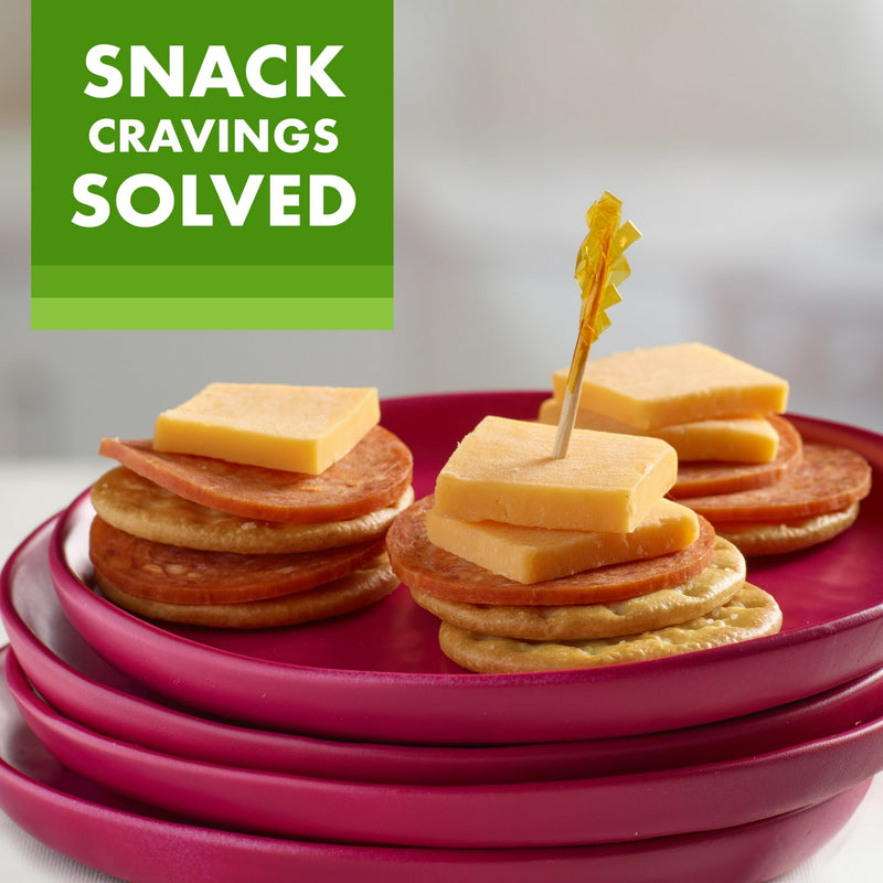 HORMEL GATHERINGS, Pepperoni with Cheese and Crackers, Deli Snack, Refrigerated, 14 oz Plastic Tray — photo 4