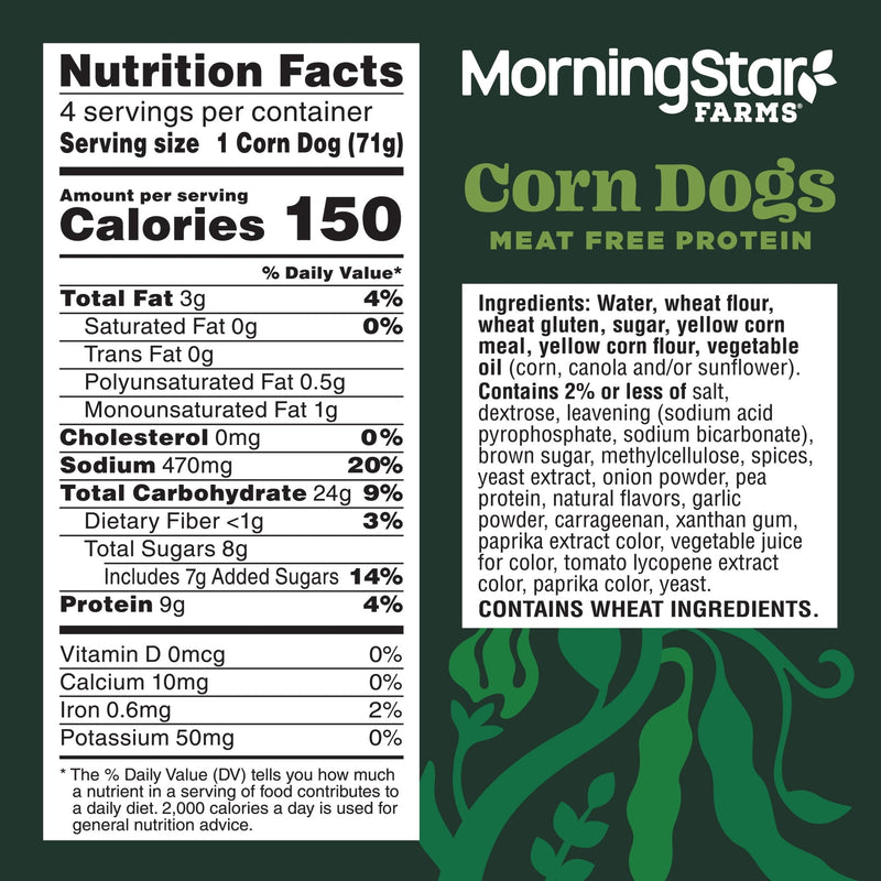 MorningStar Farms Classic Plant Based Corn Dogs, Vegan Snacks, 10 oz, 4 Count Box — photo 4