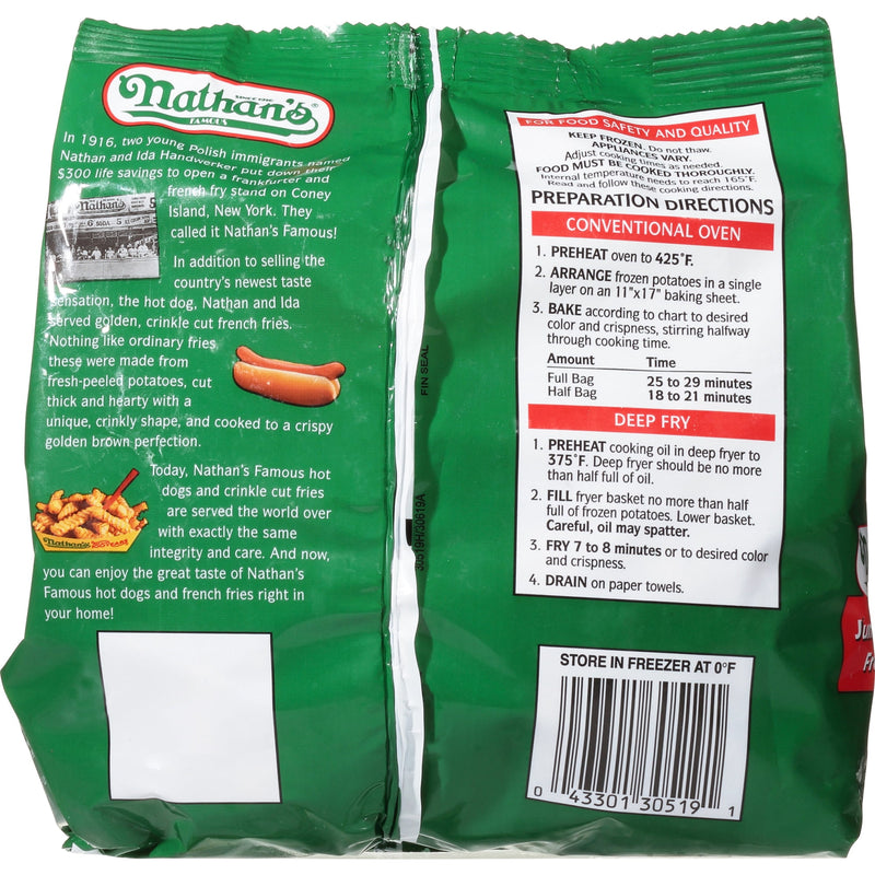 Nathan's Famous Jumbo Crinkle Cut French Fries, Frozen 28 oz Bag — photo 4